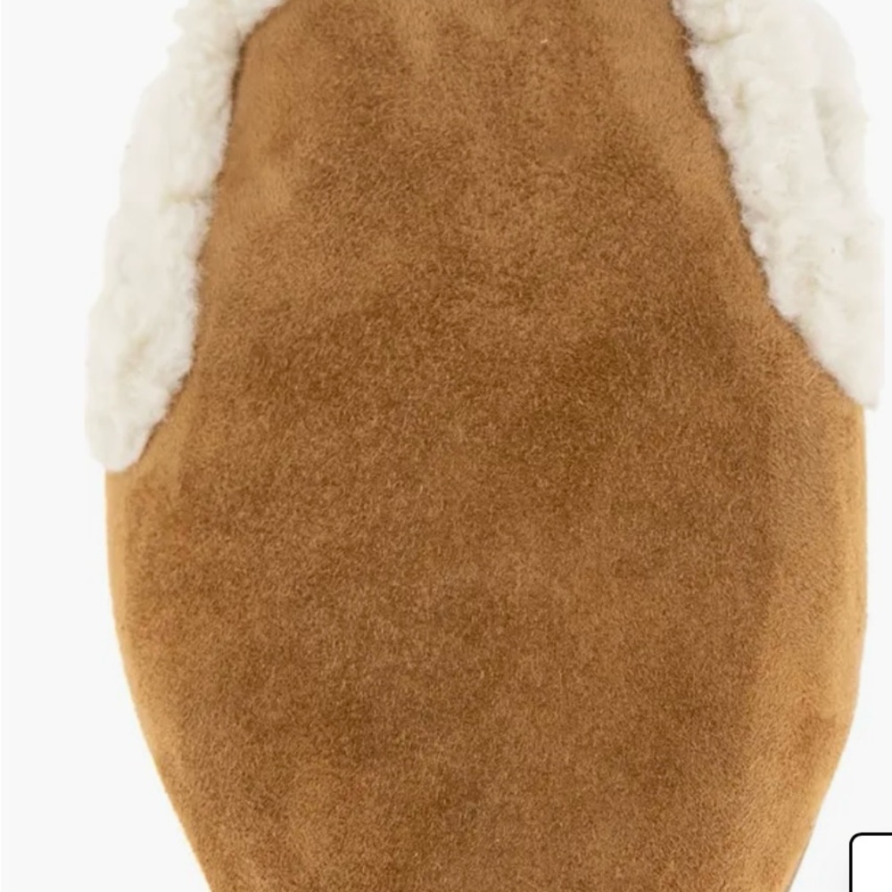 Splendid Tan Suede Mules with White Trim - Picture 4 of 7